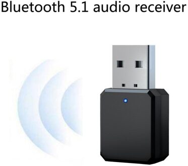 Bluetooth 5.1 Audio-ontvanger Dual Output Aux Usb Stereo Auto Handsfree Call Ingebouwde Microfoon Mic Draadloze adapter