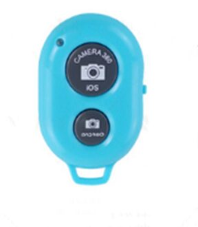 Bluetooth Afstandsbediening Knop Draadloze Controller Zelfontspanner Camera Stok Ontspanknop Telefoon Monopod Selfie Voor blauw