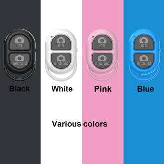 Bluetooth Afstandsbediening Knop Draadloze Controller Zelfontspanner Camera Stok Ontspanknop Telefoon Monopod Selfie Voor Ios Android roze