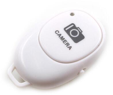 Bluetooth Afstandsbediening Knop Draadloze Controller Zelfontspanner Camera Stok Ontspanknop Telefoon Monopod Selfie Voor Ios wit