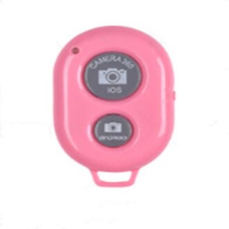 Bluetooth Afstandsbediening Knop Draadloze Controller Zelfontspanner Camera Stok Ontspanknop Telefoon Monopod Selfie Voor roze