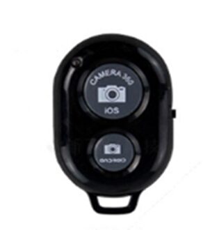 Bluetooth Afstandsbediening Knop Draadloze Controller Zelfontspanner Camera Stok Ontspanknop Telefoon Monopod Selfie Voor zwart
