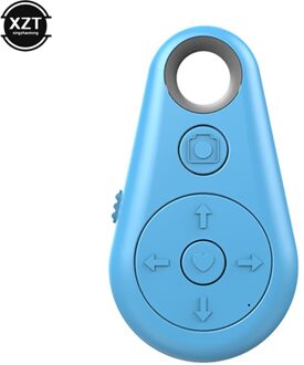 Bluetooth Afstandsbediening Knop Draadloze Controller Zelfontspanner Camera Stok Ontspanknop Telefoon Selfie Voor Samsung Xiaomi Blauw
