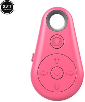 Bluetooth Afstandsbediening Knop Draadloze Controller Zelfontspanner Camera Stok Ontspanknop Telefoon Selfie Voor Samsung Xiaomi Roze