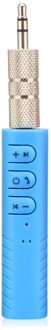 Bluetooth AUX 3.5mm Jack Bluetooth Ontvanger Handsfree Call Bluetooth Adapter Auto Zender Auto Muziek Ontvanger Blauw