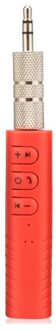 Bluetooth AUX 3.5mm Jack Bluetooth Ontvanger Handsfree Call Bluetooth Adapter Auto Zender Auto Muziek Ontvanger Rood