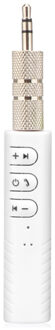 Bluetooth AUX 3.5mm Jack Bluetooth Ontvanger Handsfree Call Bluetooth Adapter Auto Zender Auto Muziek Ontvanger wit