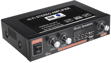 Bluetooth Car Audio Eindversterker G30 HIFI Bluetooth FM Radio Speler Ondersteuning SD USB DVD MP3 met Afstandsbediening