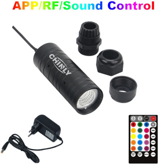 Bluetooth Control 6W Fiber Optic Light Engine with RF Remote Controller RGB LED Devide for All Kinds of Fiber Optic Cable