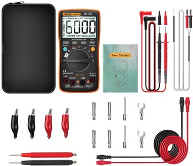 Bluetooth Digitale True Rms 6000 Counts Multimeter Ac/Dc Volt Amp Auto-Variërend oranje AN9002 Pro