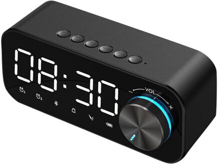 Bluetooth Digitale Wekker + Oplaadkabel Dual Wekker Bluetooth Luidspreker Digitale Led Draadloze Subwoofer Muziekspeler C50
