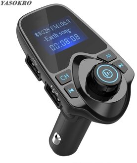 Bluetooth Draadloze Auto Mp3-speler Handsfree Kit Fm-zender 5 V 2.1A Dual USB Autolader Lcd-scherm Auto FM Modulator