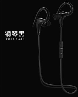 Bluetooth Draadloze Oortelefoon Stereo Oorhaak Sport Ruisonderdrukking Koptelefoon Met Microfoon Headset Voor Xiaomi Voor Samsung zwart