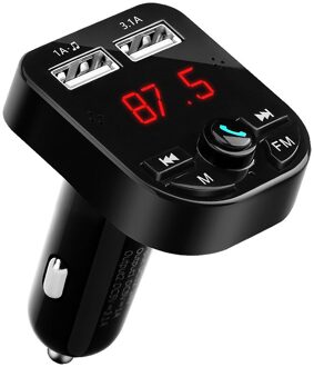 Bluetooth fm-zender Handsfree Car Kit Car Audio MP3 Speler met 3.1A Quick Charge Dual USB Car Charger