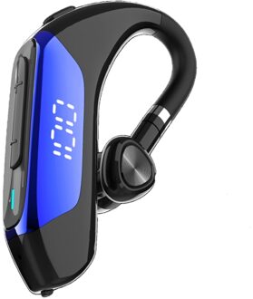 Bluetooth Headset 5.0 Oortelefoon Handsfree Hoofdtelefoon Led Display 9D Stereo Oordopjes Oortelefoon Voor Iphone Xiaomi blauw