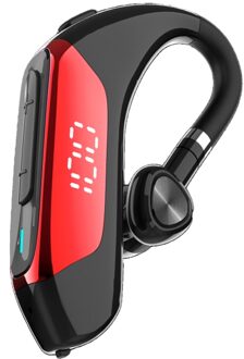 Bluetooth Headset 5.0 Oortelefoon Handsfree Hoofdtelefoon Led Display 9D Stereo Oordopjes Oortelefoon Voor Iphone Xiaomi rood