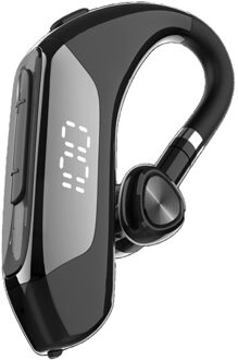 Bluetooth Headset 5.0 Oortelefoon Handsfree Hoofdtelefoon Led Display 9D Stereo Oordopjes Oortelefoon Voor Iphone Xiaomi zwart