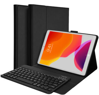 Bluetooth Keyboard Bookcase iPad 10.2 (2019 / 2020)  tablethoes - Zwart