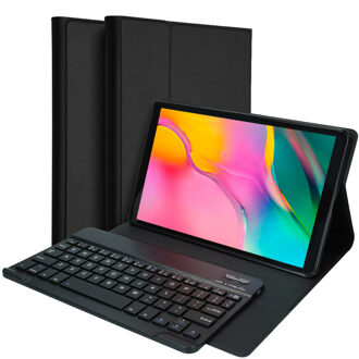Bluetooth Keyboard Bookcase Samsung Galaxy Tab A 10.1 (2019) tablethoes - Zwart