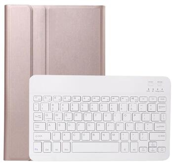 Bluetooth Keyboard Case Voor Samsung Galaxy Tab S6 10.5 Inch SM-T860 SM-T865 Lederen Tablet Cover Met Draadloos Toetsenbord roos goud
