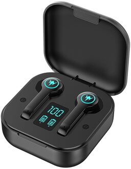 Bluetooth Koptelefoon Draadloze Headset Met Opladen Doos Stereo Ruisonderdrukking Sport Oordopjes Bluetooth Gaming Headsets In Voorraad zwart