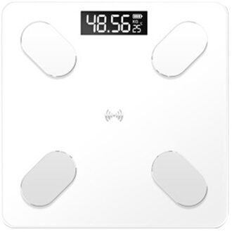 Bluetooth Lichaamsvet Schaal Smart Elektronische Weegschalen Led Digitale Weegschalen Badkamer Weegschaal Balance Lichaam Samenstelling Analyzer D3563-WH