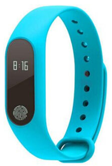 Bluetooth M2 Smartband Activiteit Fitness 4.0 Fit Bit Tracker Sport Armband Smart Band Polsband Stappenteller Pk S908 M3 M4 F1 lucht blauw met doos