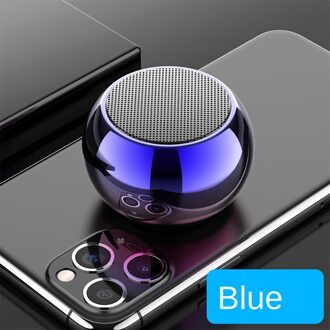 Bluetooth Mini Speaker Draagbare Wirelesss Boombox Krachtige Subwoofer Ronde Kleine Stalen Kanon Speaker Speakers Leuke Speaker blauw