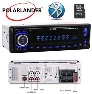 Bluetooth MP3 In-dash 1Din Autoradio BT/FM/USB/SD Speler 4 "12 V ondersteuning afstandsbediening Stereo
