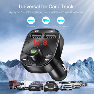 Bluetooth MP3 Speler Handsfree Car Kit Fm-zender Ondersteuning Tf Card U Disk QC2.0 3.1A Snelle Dual Usb Charger Power adapter