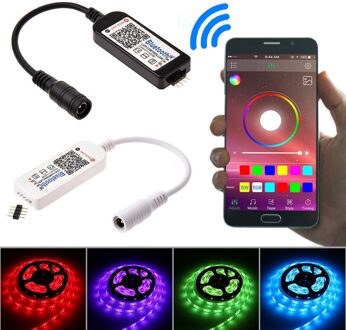 Bluetooth RGB Controler 210*23.5mm DC2.1 vrouwelijke Mini Bluetooth/Wifi LED Controller Afstandsbediening Voor 5050 3528 RGB /RGBW LED Strip #5 $ wit