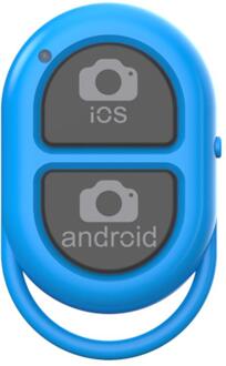 Bluetooth Selfie Ontspanknop Smart Telefoon Selfie Accessoire Camera Controller Adapter Foto Controle Remote Button blauw