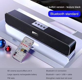 Bluetooth Speaker Draadloze Computer Speaker Home Theater 3D Stereo Surround Subwoofer Aux Usb Wekker Voor Pc Tv Computer 01