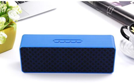 Bluetooth Speaker Kaart Met Radio Functie Speaker Rechthoekige Outdoor Bluetooth Speaker Blauw