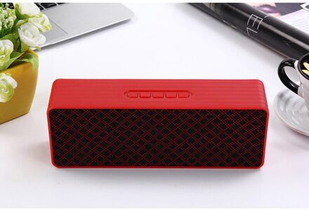 Bluetooth Speaker Kaart Met Radio Functie Speaker Rechthoekige Outdoor Bluetooth Speaker Rood
