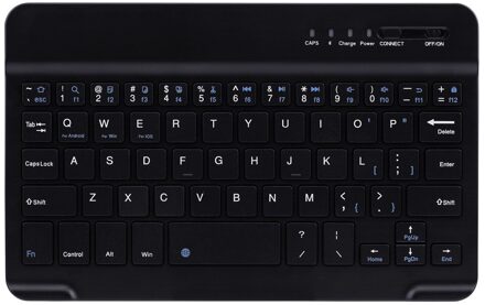 Bluetooth Ultra-Slim Keyboard Draagbare Mini 7Inch Draadloze Bluetooth Toetsenbord Voor Laptop Tablet Smartphone Voor Ipad zwart