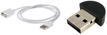 Bluetooth Usb 2.0 Mini Adapter Dongle Met Usb A Male Naar Een Vrouwelijke M/F Verlengkabel Wit 40