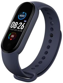 Bluetooth Waterdicht Smart Horloge Kleur Screen Sport Workout Hartslag Bloeddruk Fitness Tracker Armband Monitor Polsband Blauw