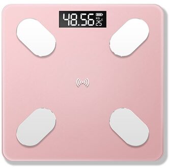 Bluetooth Weegschalen Lichaamsgewicht Weegschaal Smart Backlit Display Schaal Lichaamsgewicht Water Spiermassa Bmi roos goud