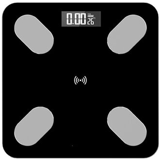 Bluetooth Weegschalen Lichaamsgewicht Weegschaal Smart Backlit Display Schaal Lichaamsgewicht Water Spiermassa Bmi zwart