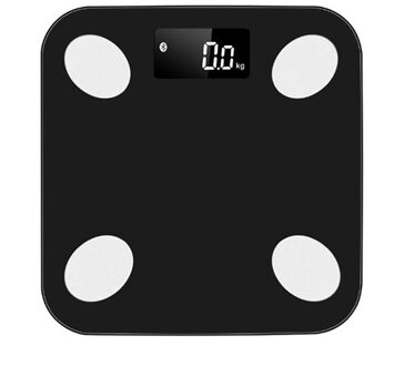 Bluetooth Weegschalen Slimme Draadloze Digitale Lichaamsvet Schaal Backlit Display Badkamer Weegschaal Precisie Lichaamssamenstelling Analyzer zwart
