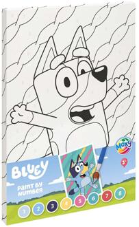 Bluey schilderen op nummer canvas