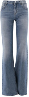 Blumarine Flared Denim Jeans Blumarine , Blue , Dames - M,S