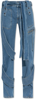 Blumarine Jeans met inzetstukken Blumarine , Blue , Dames - M,S,Xs,3Xs,2Xs
