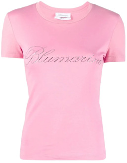 Blumarine Roze T-shirts & Polos voor vrouwen Blumarine , Pink , Dames - M,Xs