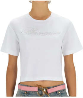 Blumarine Stijlvolle T-shirts en Polos Blumarine , White , Dames - M,S,Xs