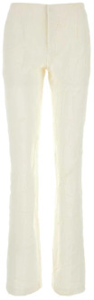 Blumarine Straight Trousers Blumarine , White , Dames - S,Xs