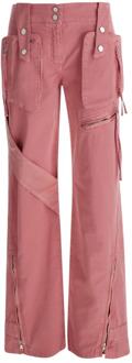 Blumarine Wide Trousers Blumarine , Pink , Dames - S,Xs,2Xs