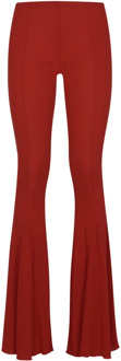 Blumarine Wide Trousers Blumarine , Red , Dames - S,Xs,2Xs