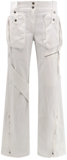 Blumarine Wide Trousers Blumarine , White , Dames - L,M,Xs